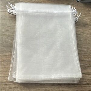🛍️ 12 Sheer White Organza Gift Bags